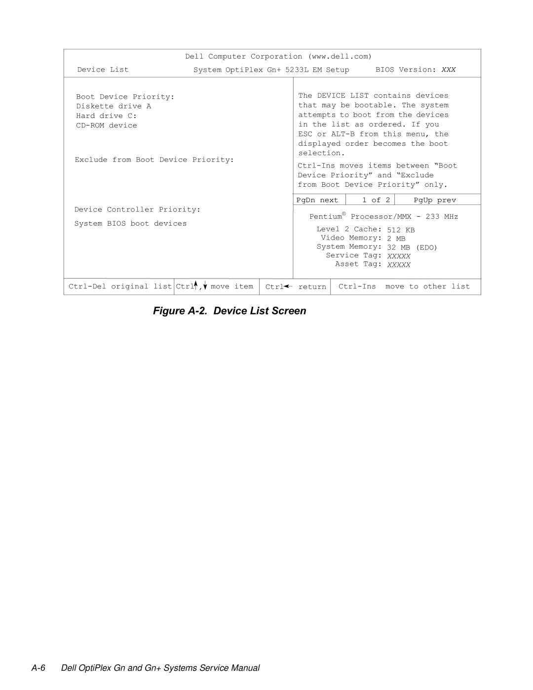 Dell GN manual LJXUH$HYLFH/LVW6FUHHQ, RRWHYLFH3ULRULW\ LVNHWWHGULYH$ +DUGGULYH& &520GHYLFH 
