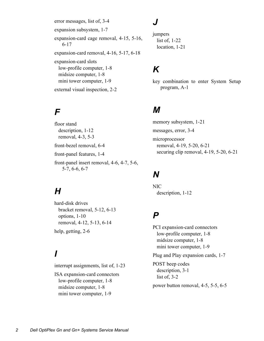 Dell GN manual HSDQVLRQVXEV\VWHP Mxpshuv, Orfdwlrq, Surjudp$, Iorruvwdqg Ghvfulswlrq, Iurqwehhouhprydo Iurqwsdqhoihdwxuhv 