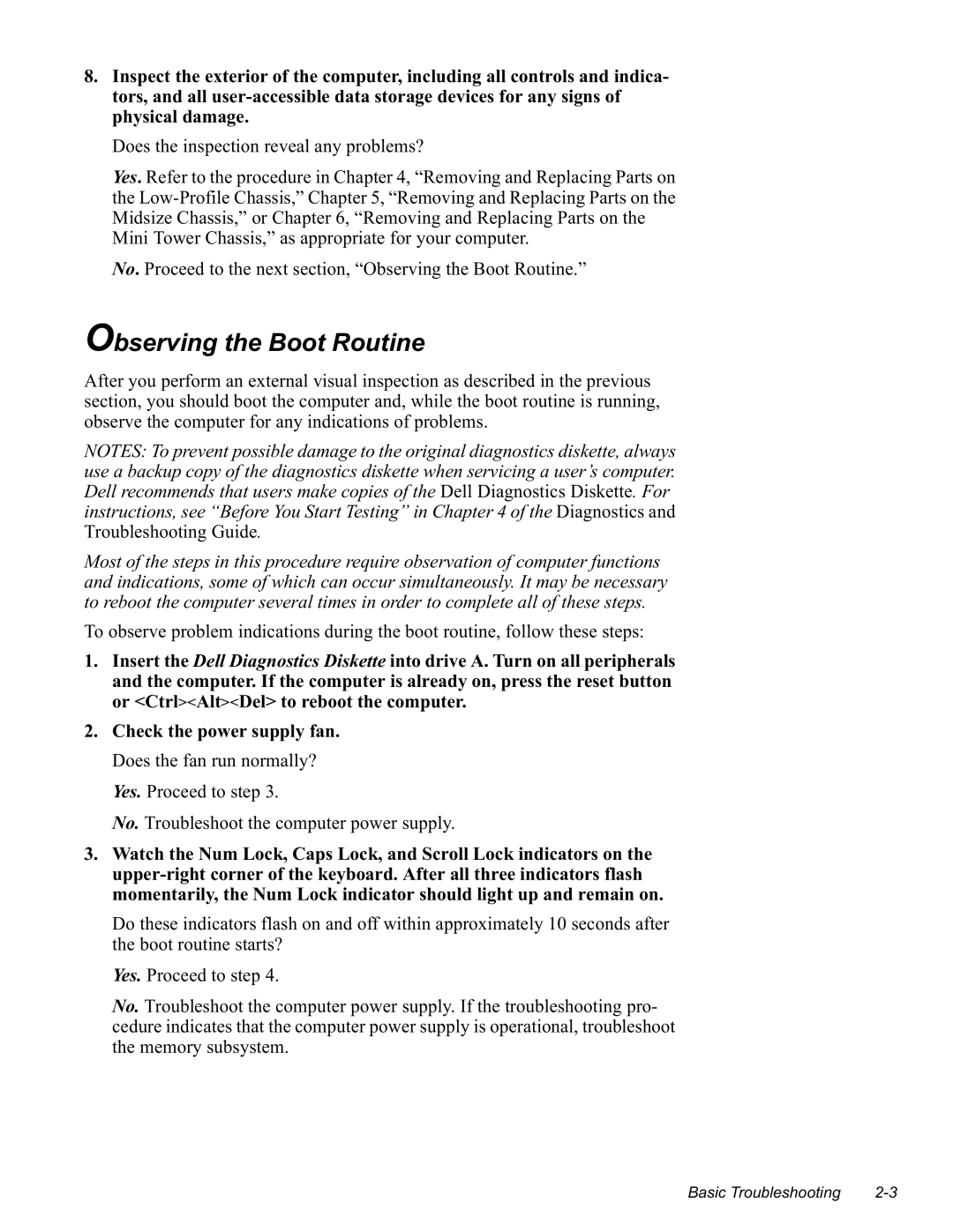 Dell GN manual 2EVHUYLQJWKH%RRW5RXWLQH 