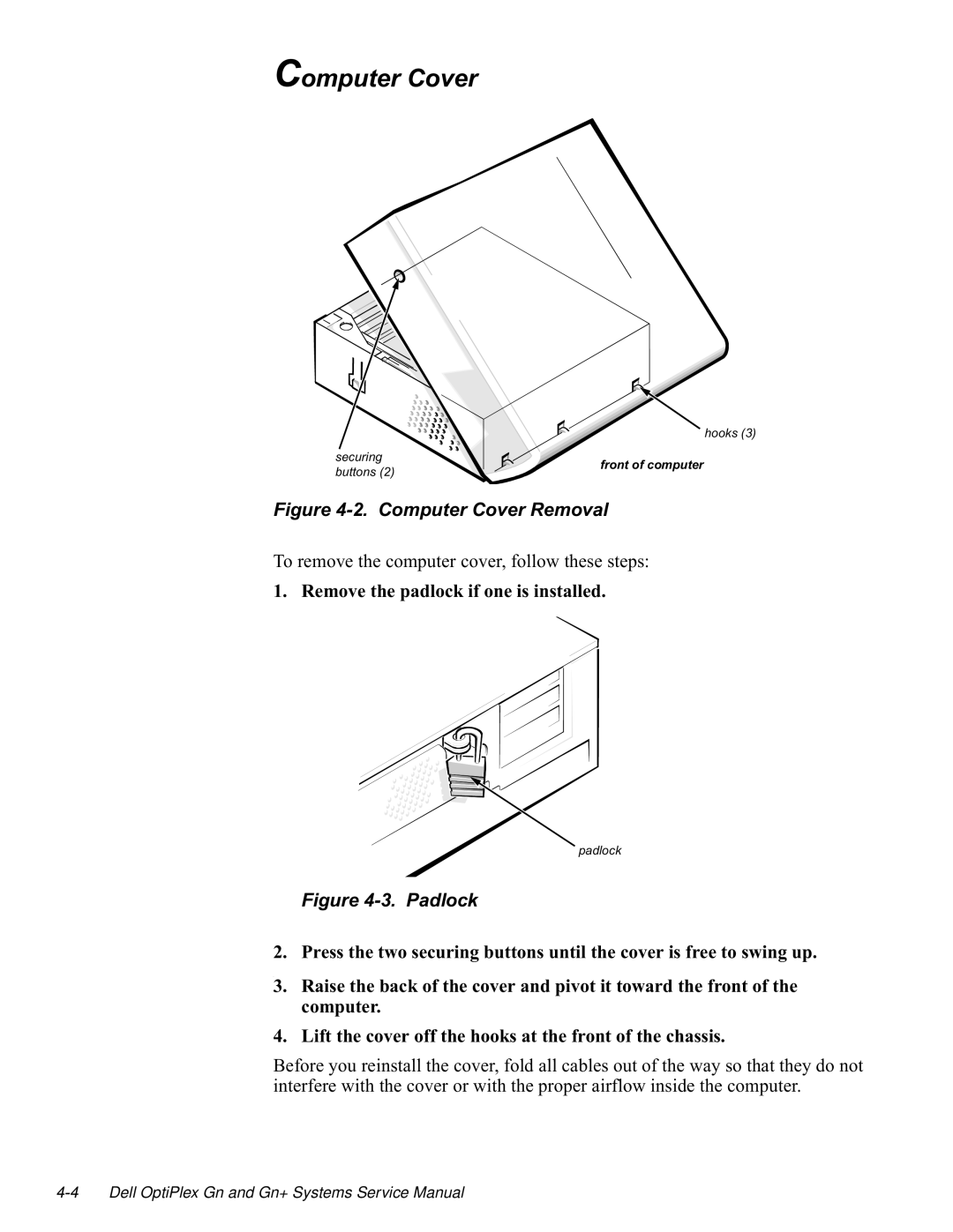 Dell GN manual Rpsxwhu&Ryhu, LJXUH3DGORFN, Liwwkhfryhuriiwkhkrrnvdwwkhiurqwriwkhfkdvvlv 