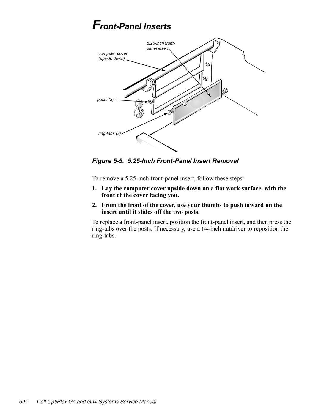 Dell GN manual URQW3DQHO,QVHUWV, Lqfkiurqw Sdqholqvhuw Frpsxwhufryhu Xsvlghgrzq 