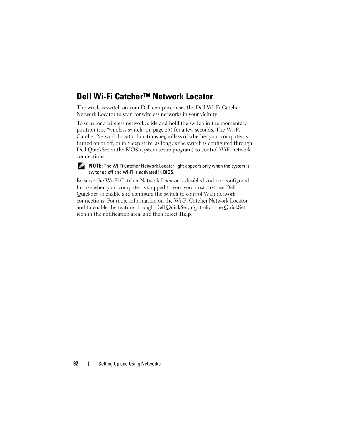 Dell GU051 manual Dell Wi-Fi Catcher Network Locator 