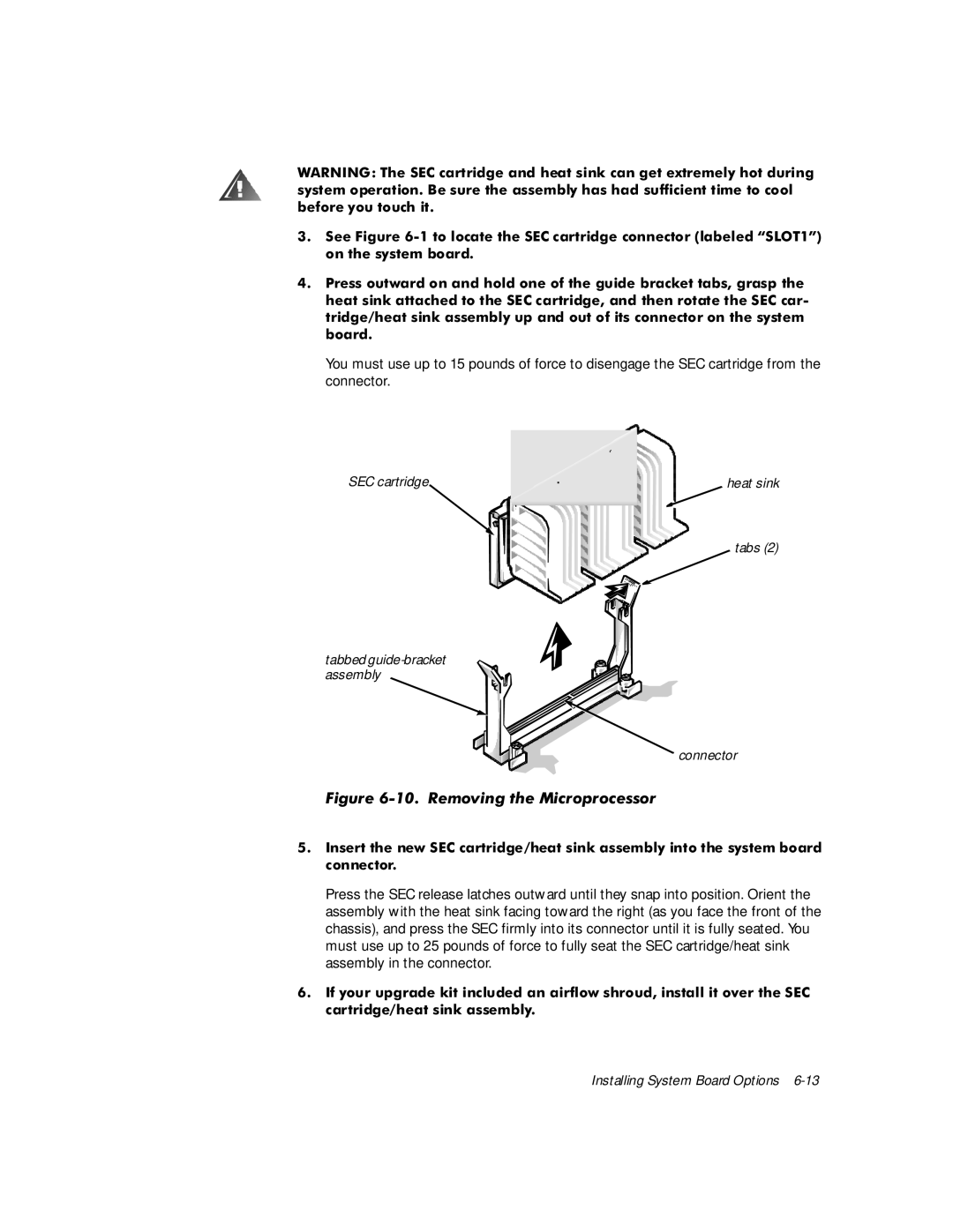 Dell GX1 P manual LJXUH5HPRYLQJWKH0LFURSURFHVVRU, Erdug, Frqqhfwru 