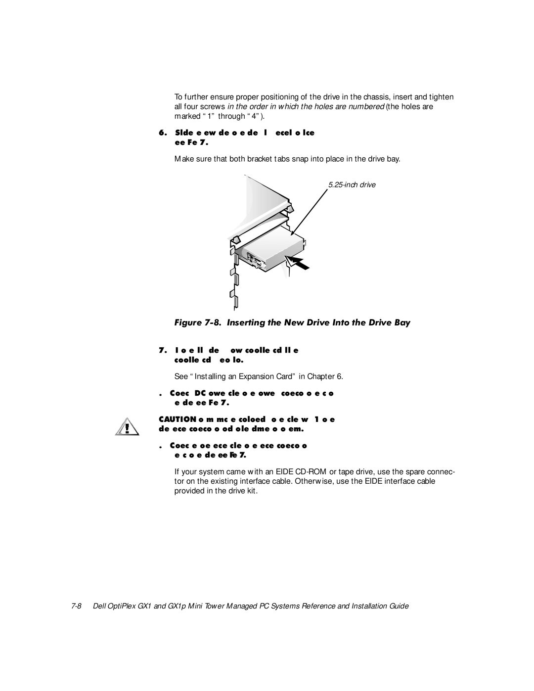 Dell GX1 P manual LJXUH,QVHUWLQJWKH1HZULYH,QWRWKHULYH%D, Frqwuroohufduglqdqhsdqvlrqvorw 