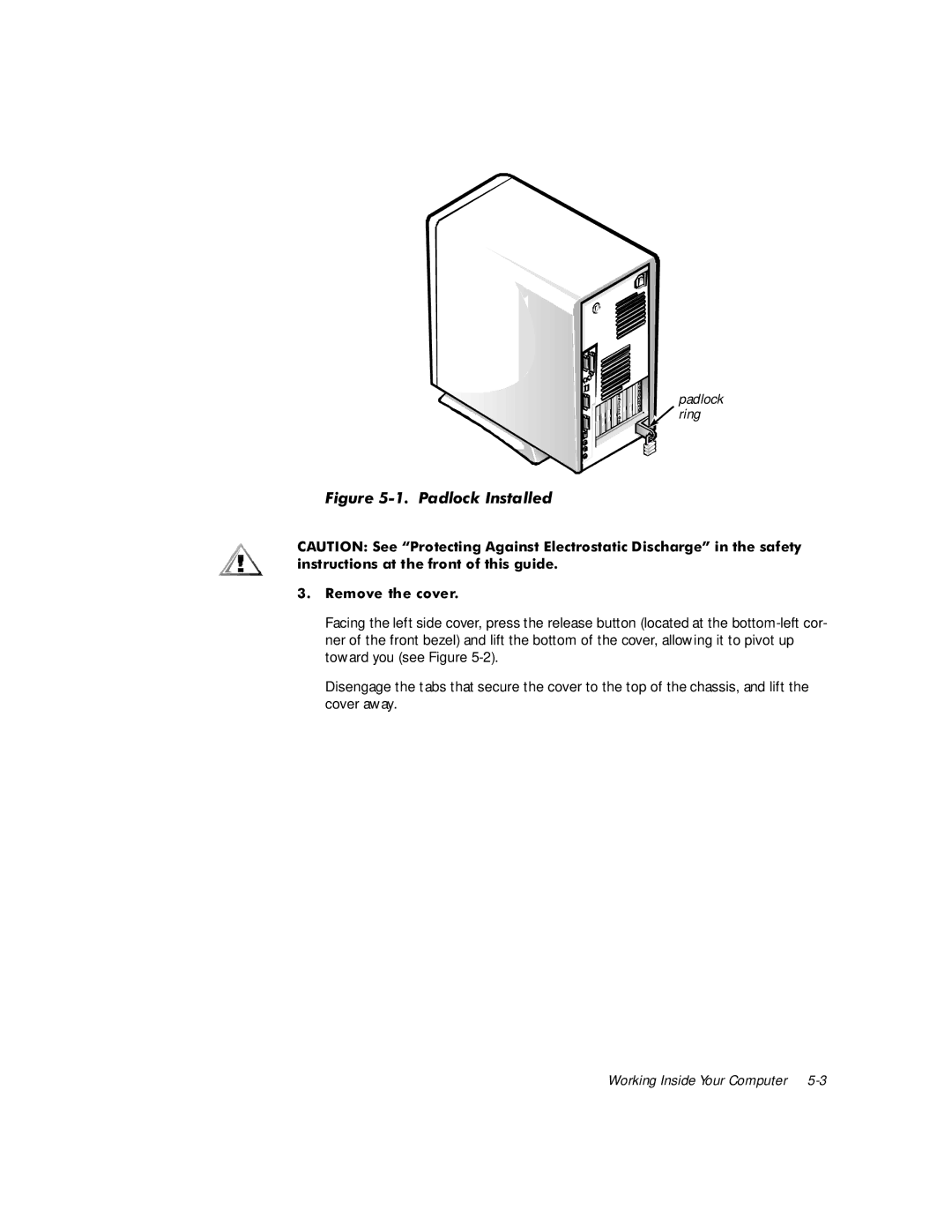 Dell GX1 P manual LJXUH3DGORFN,QVWDOOHG, Lqvwuxfwlrqvdwwkhiurqwriwklvjxlgh 5HPRYHWKHFRYHU 