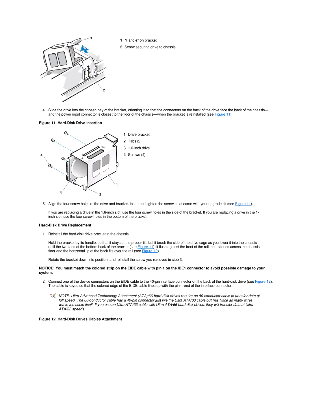 Dell GX200 manual Hard-Disk Drive Insertion, Hard-Disk Drive Replacement 