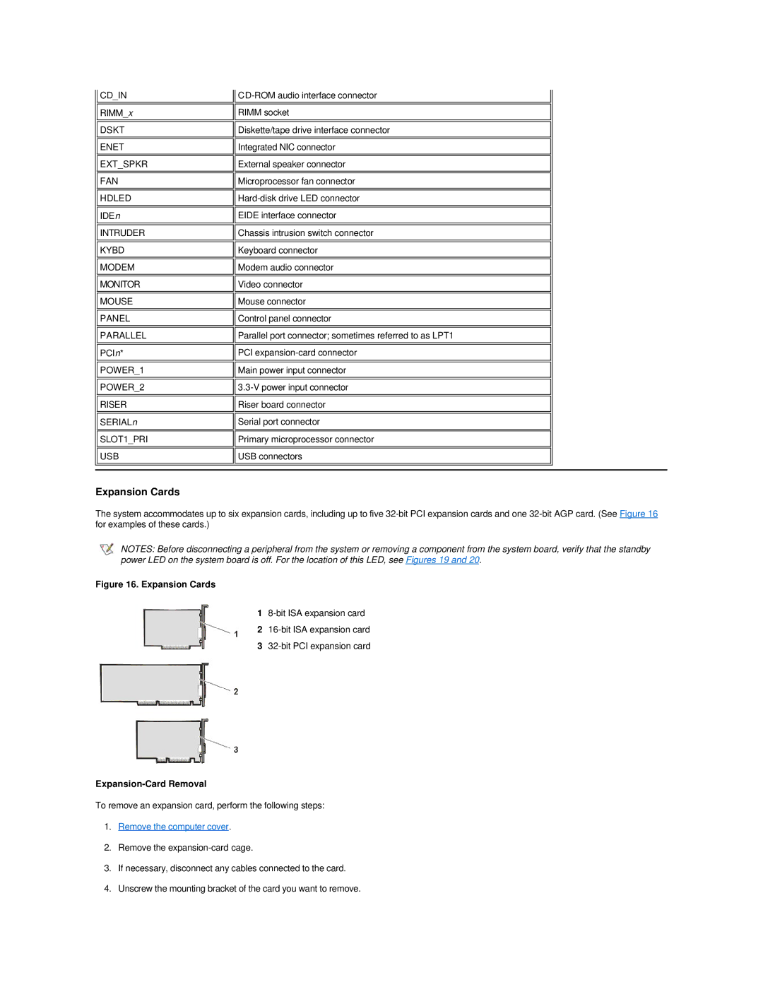 Dell GX200 manual Expansion Cards 