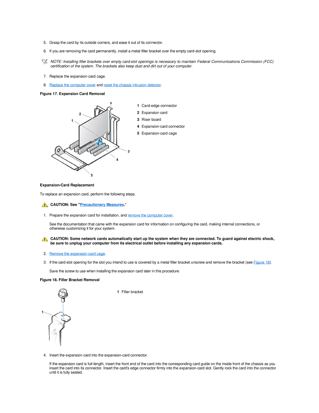 Dell GX200 manual Expansion Card Removal, Expansion-Card Replacement 