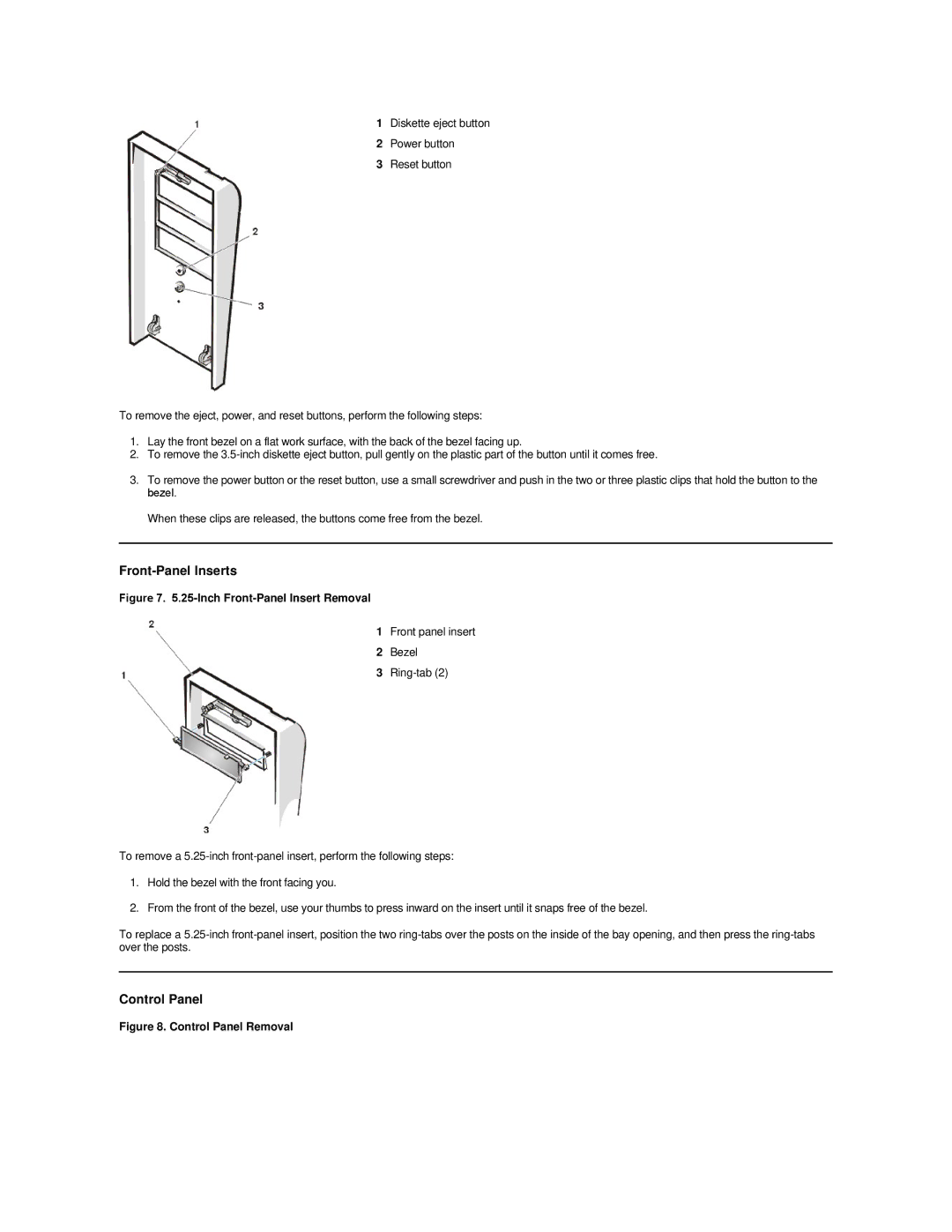 Dell GX200 manual Front-Panel Inserts 