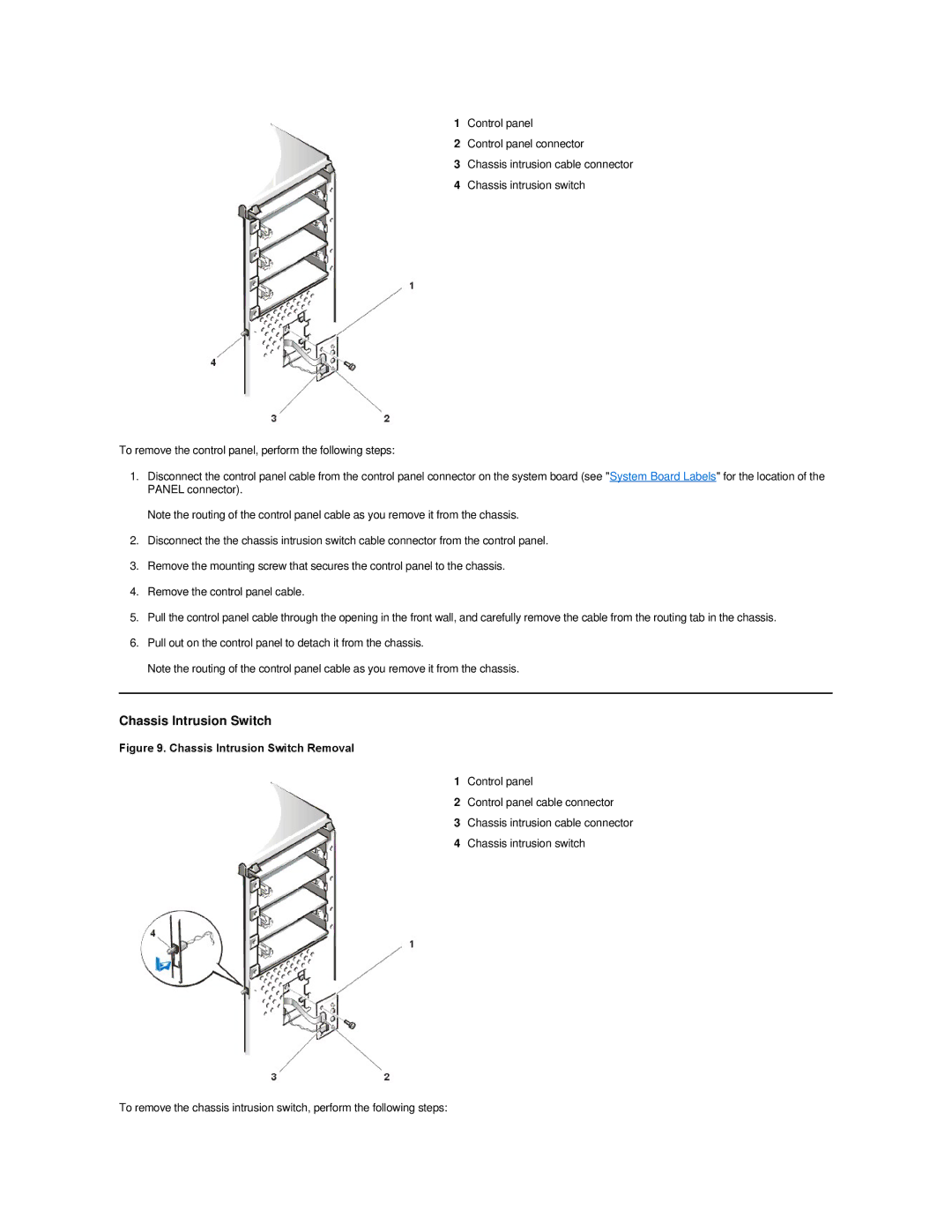 Dell GX200 manual Chassis Intrusion Switch 