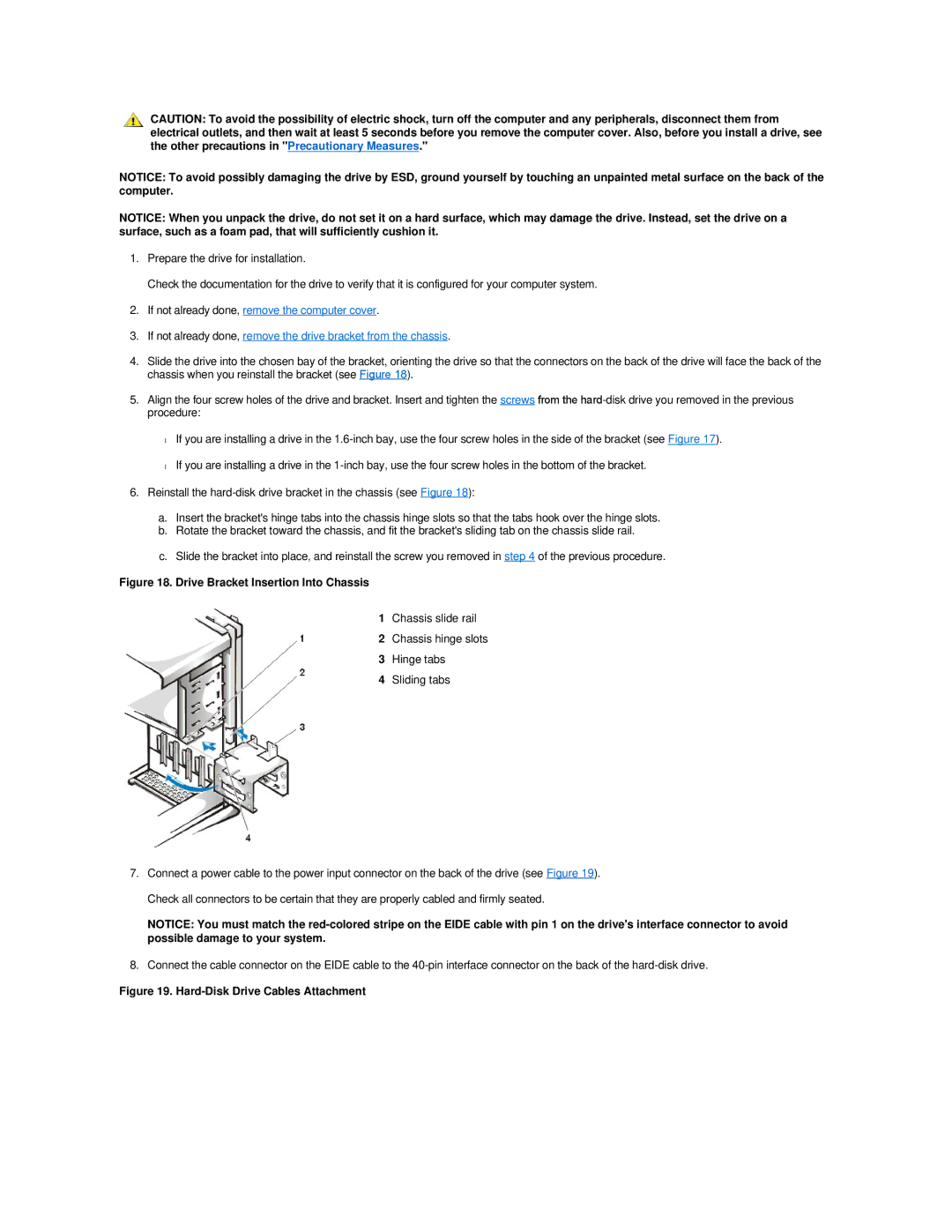 Dell GX200 manual Drive Bracket Insertion Into Chassis 