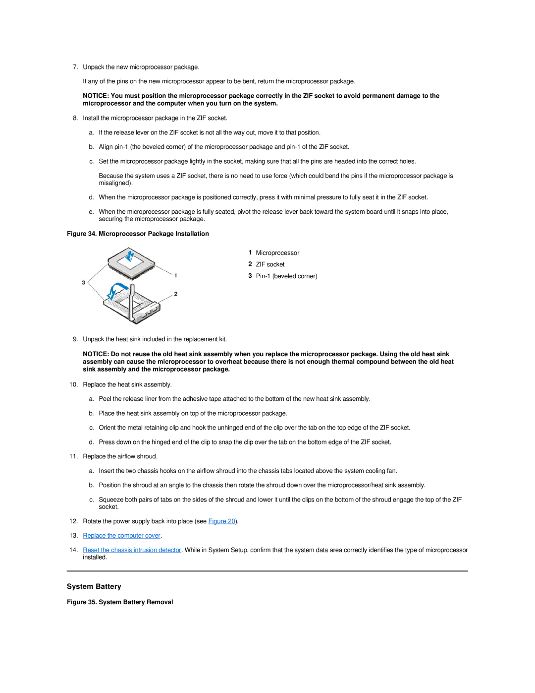 Dell GX200 manual System Battery 