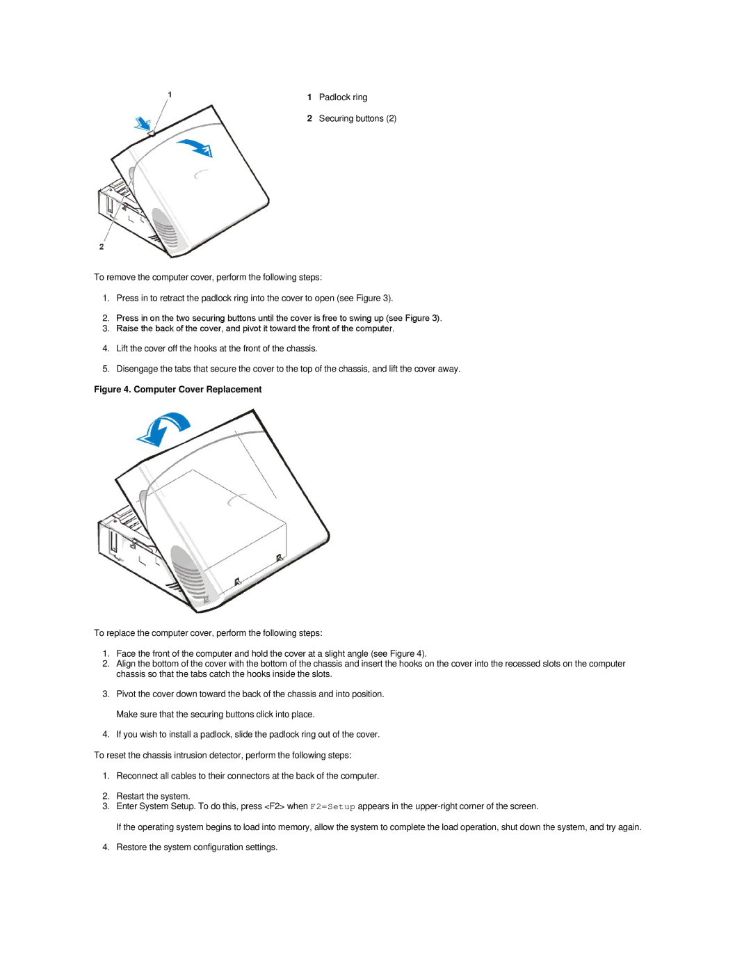 Dell GX200 manual Computer Cover Replacement 