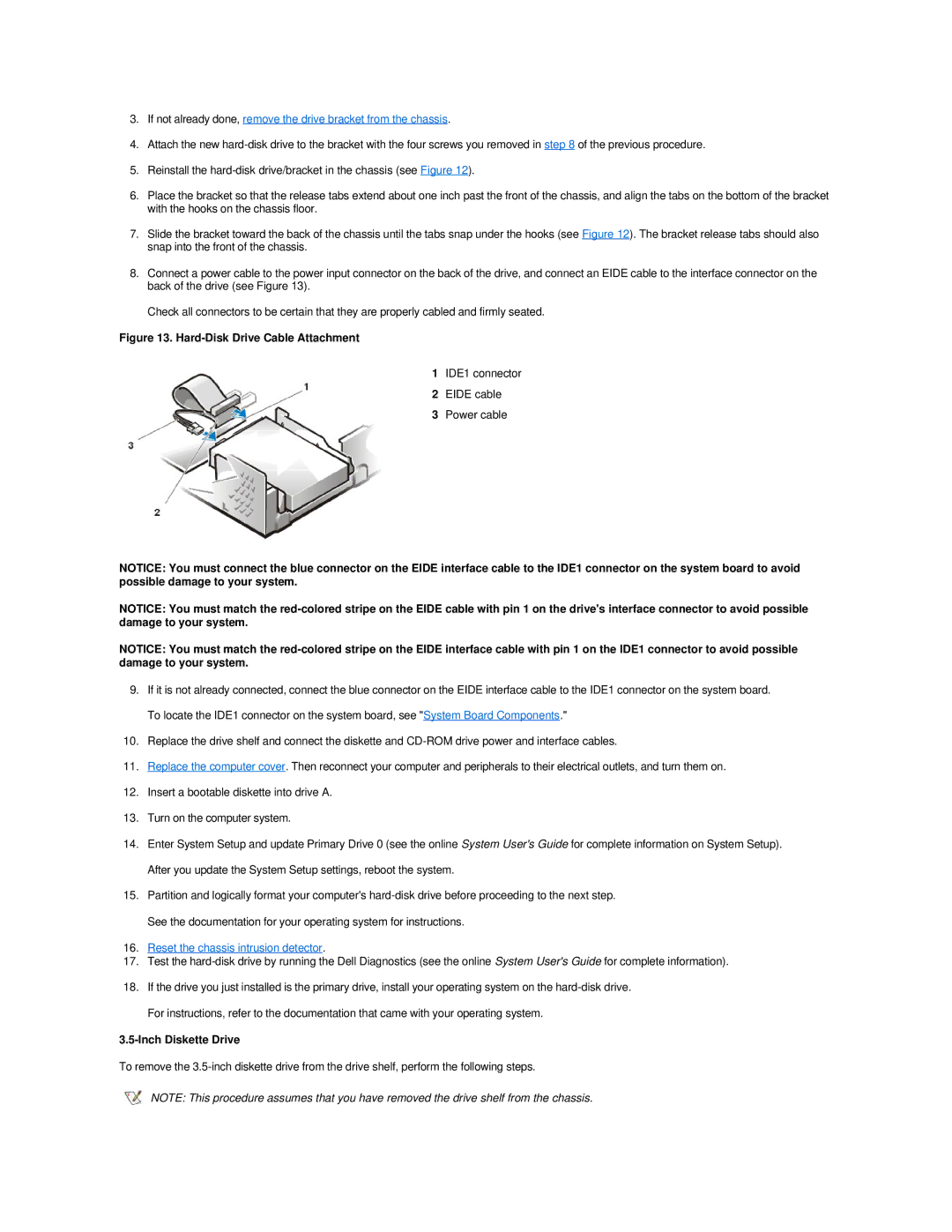 Dell GX200 manual Hard-Disk Drive Cable Attachment 