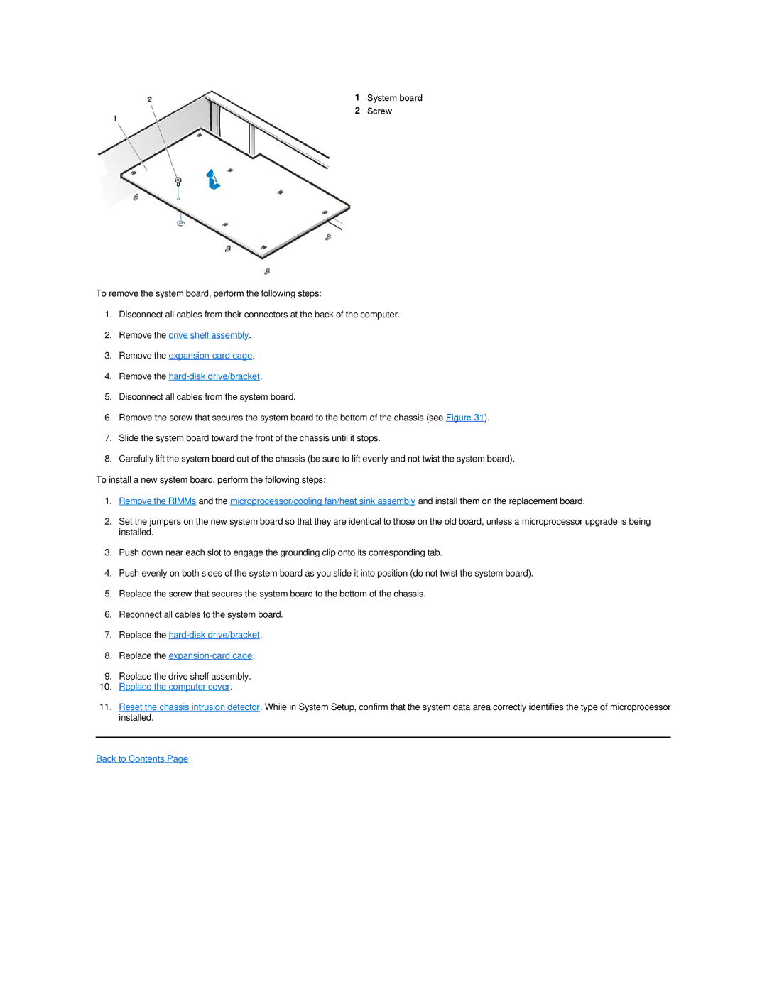 Dell GX200 manual Replace the drive shelf assembly 