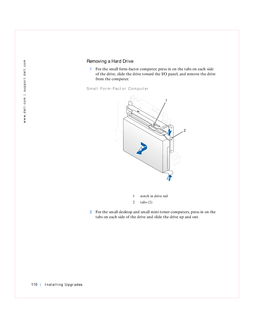 Dell GX240 manual Removing a Hard Drive, Installing Upgrades 