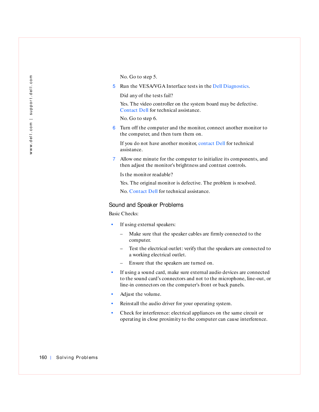 Dell GX240 manual Sound and Speaker Problems, Solving Problems 