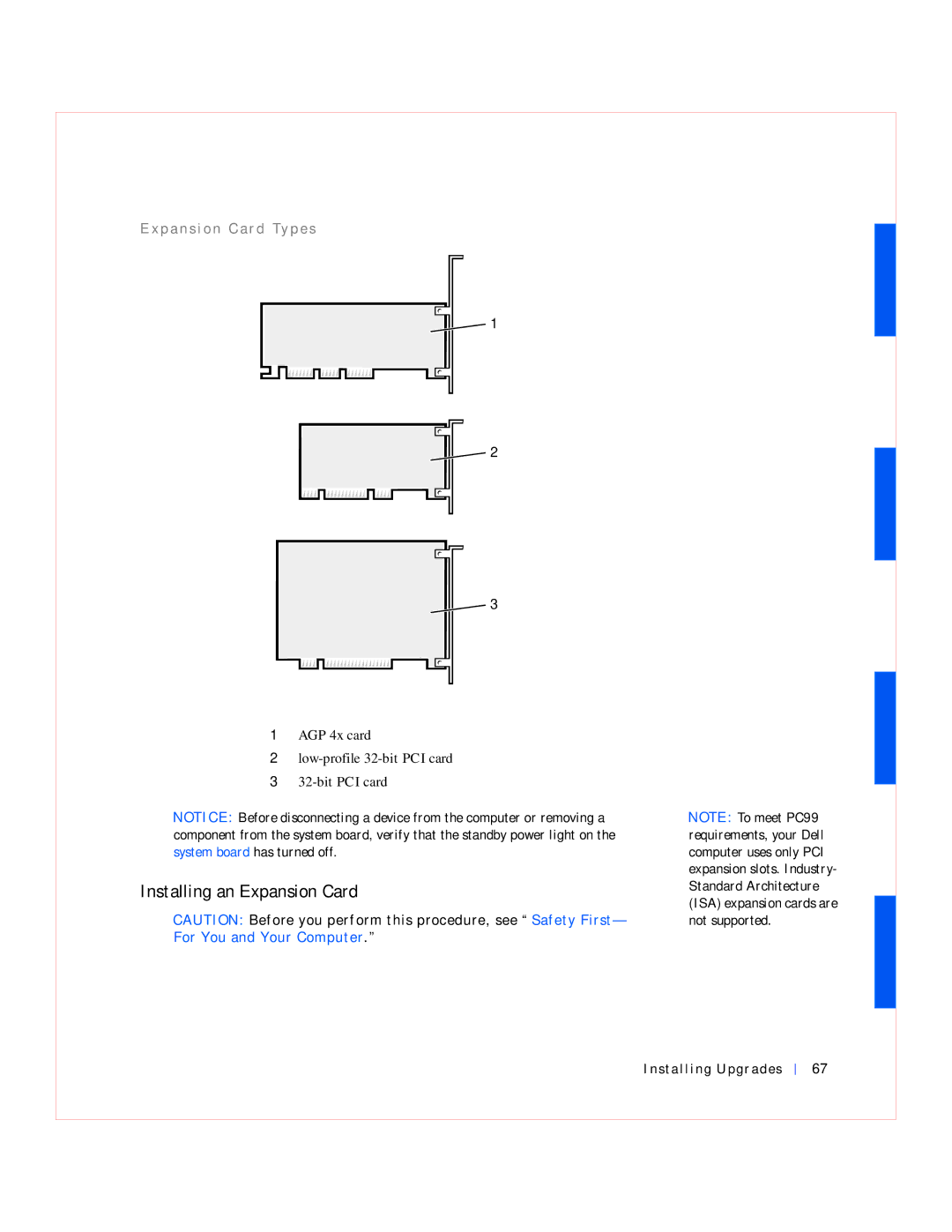 Dell GX240 manual Installing an Expansion Card 