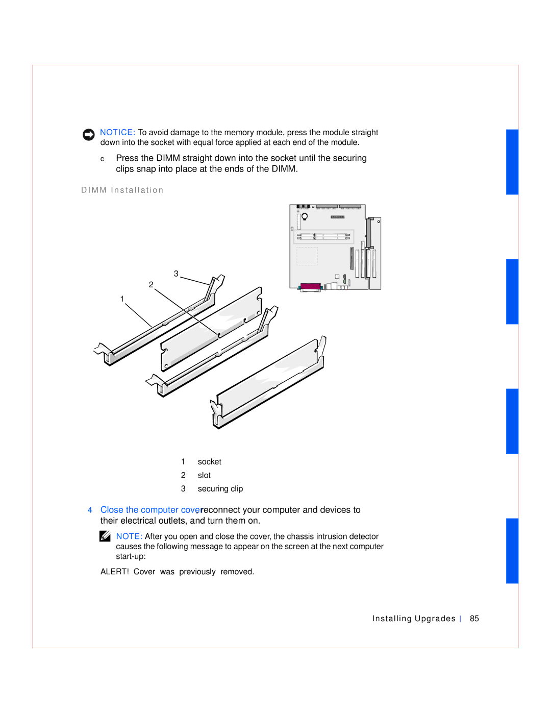 Dell GX240 manual M M Installation 