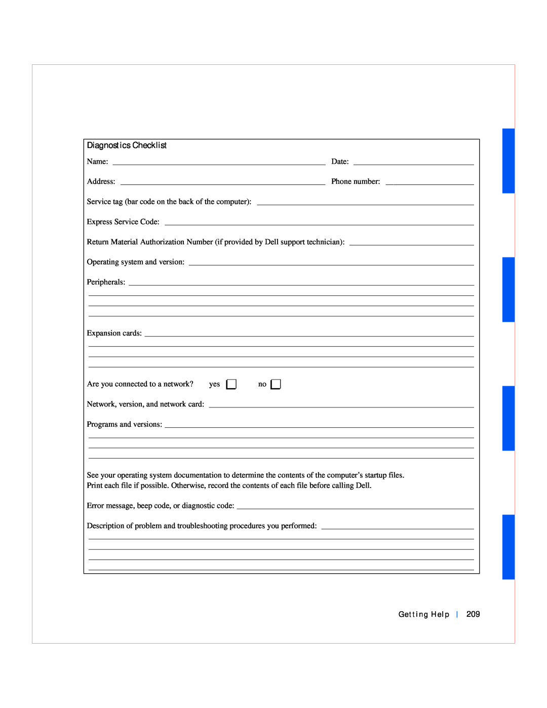 Dell GX240 manual Diagnostics Checklist 