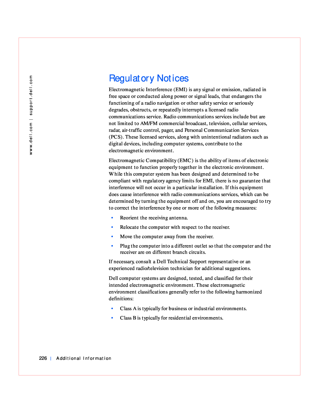 Dell GX240 manual Regulatory Notices 