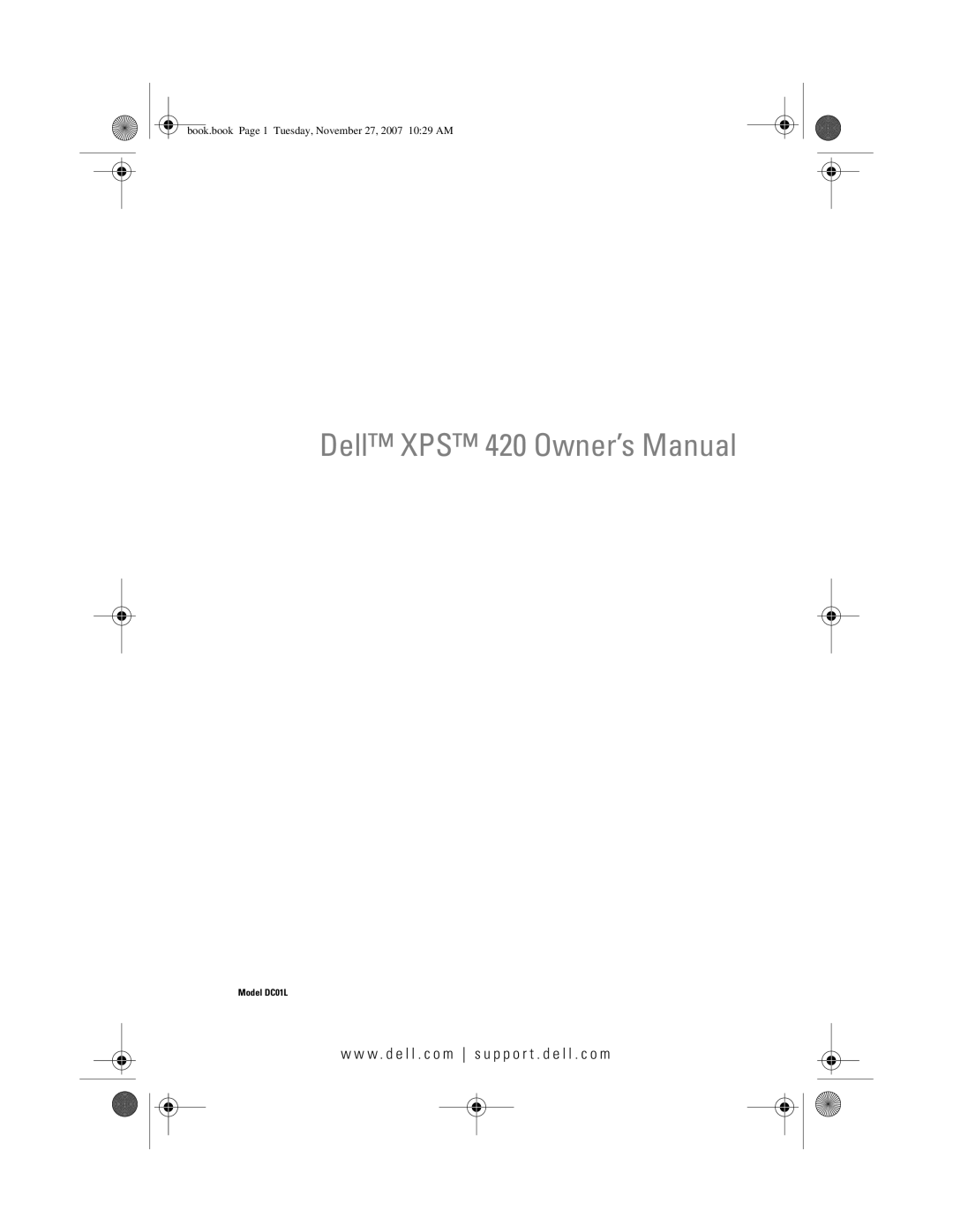 Dell DC01L, GX404 owner manual W . d e l l . c o m s u p p o r t . d e l l . c o m 