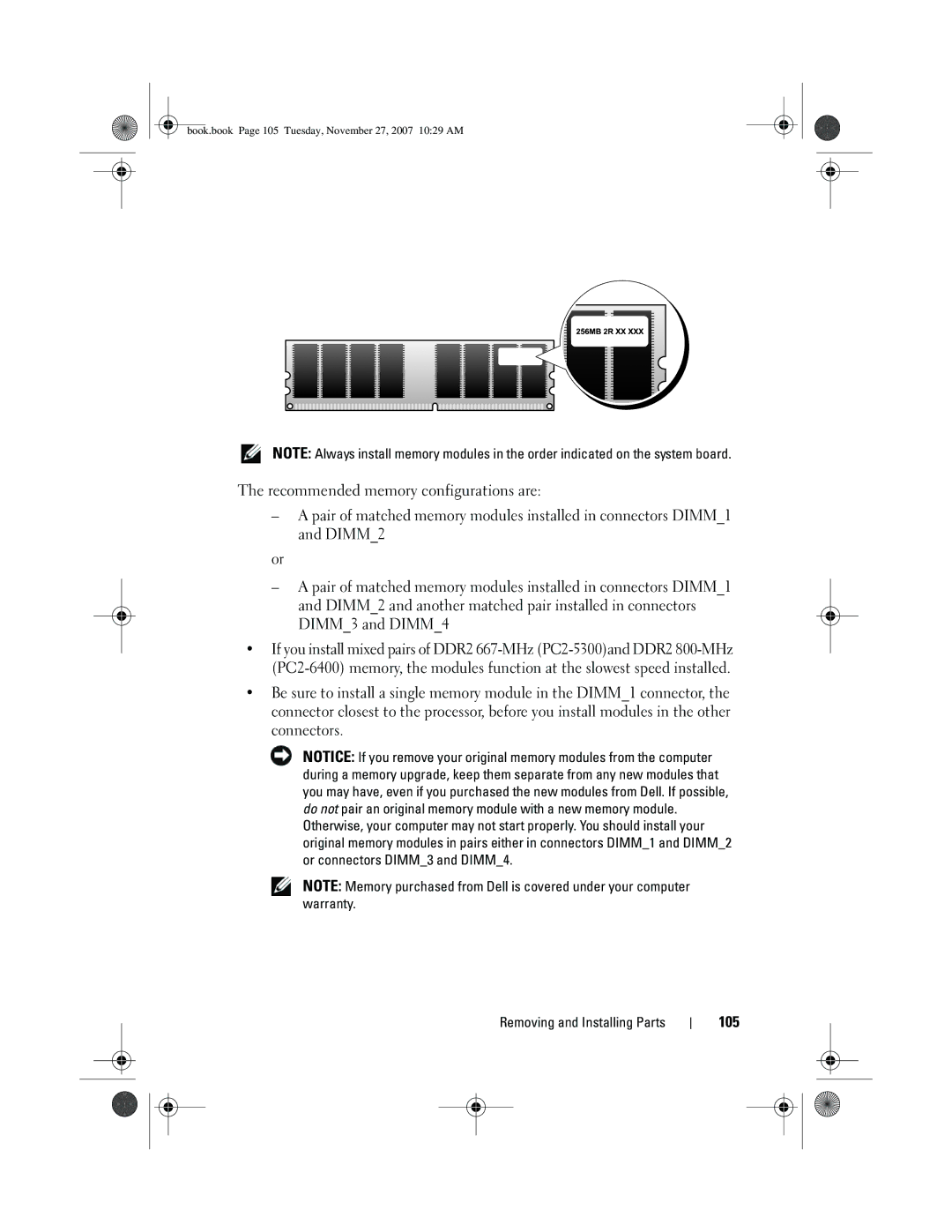 Dell DC01L, GX404 owner manual 105 