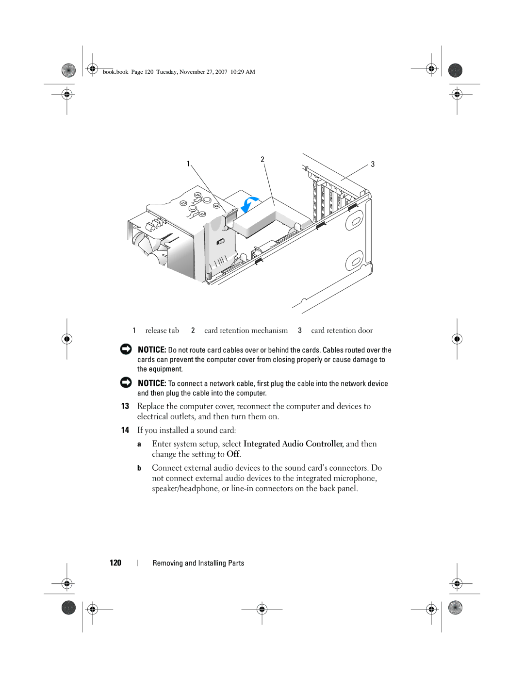 Dell GX404, DC01L owner manual 120 