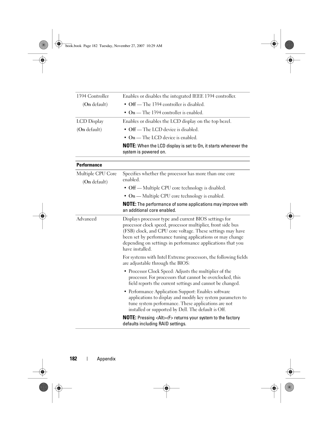 Dell GX404, DC01L owner manual 182 