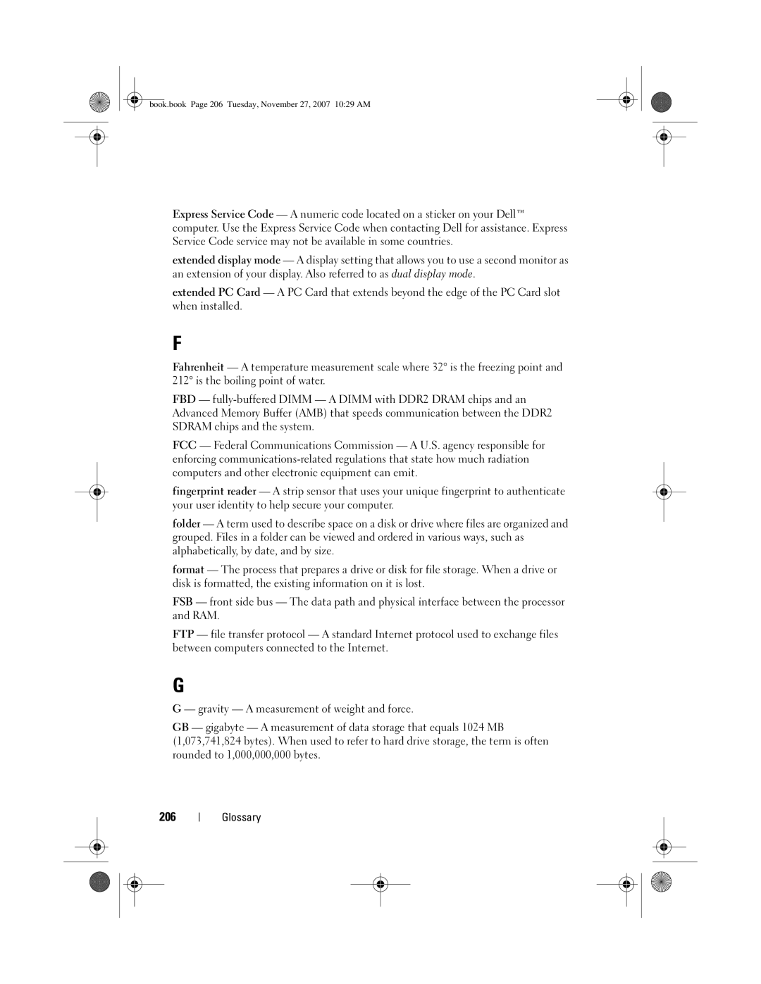 Dell GX404, DC01L owner manual 206 