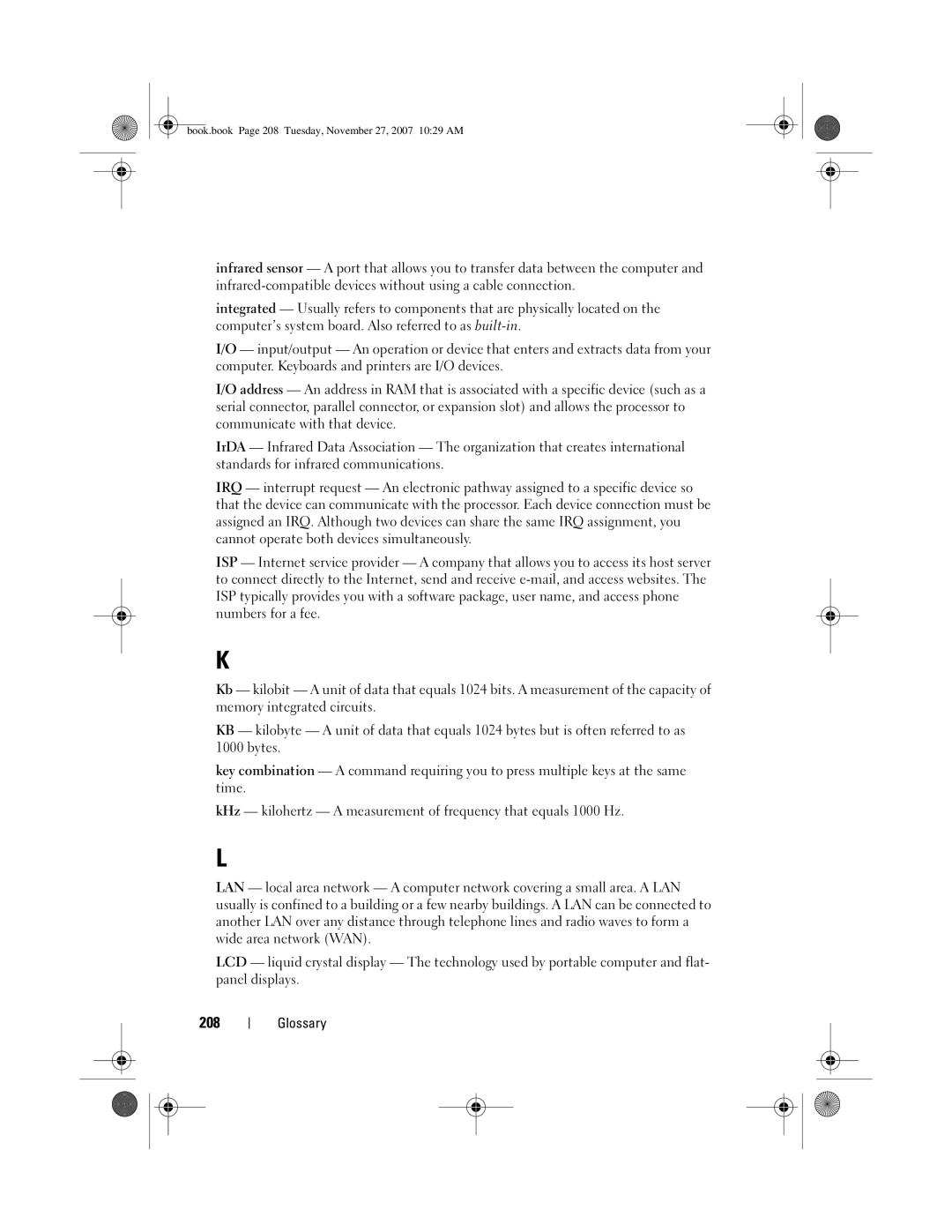 Dell GX404, DC01L owner manual 208 