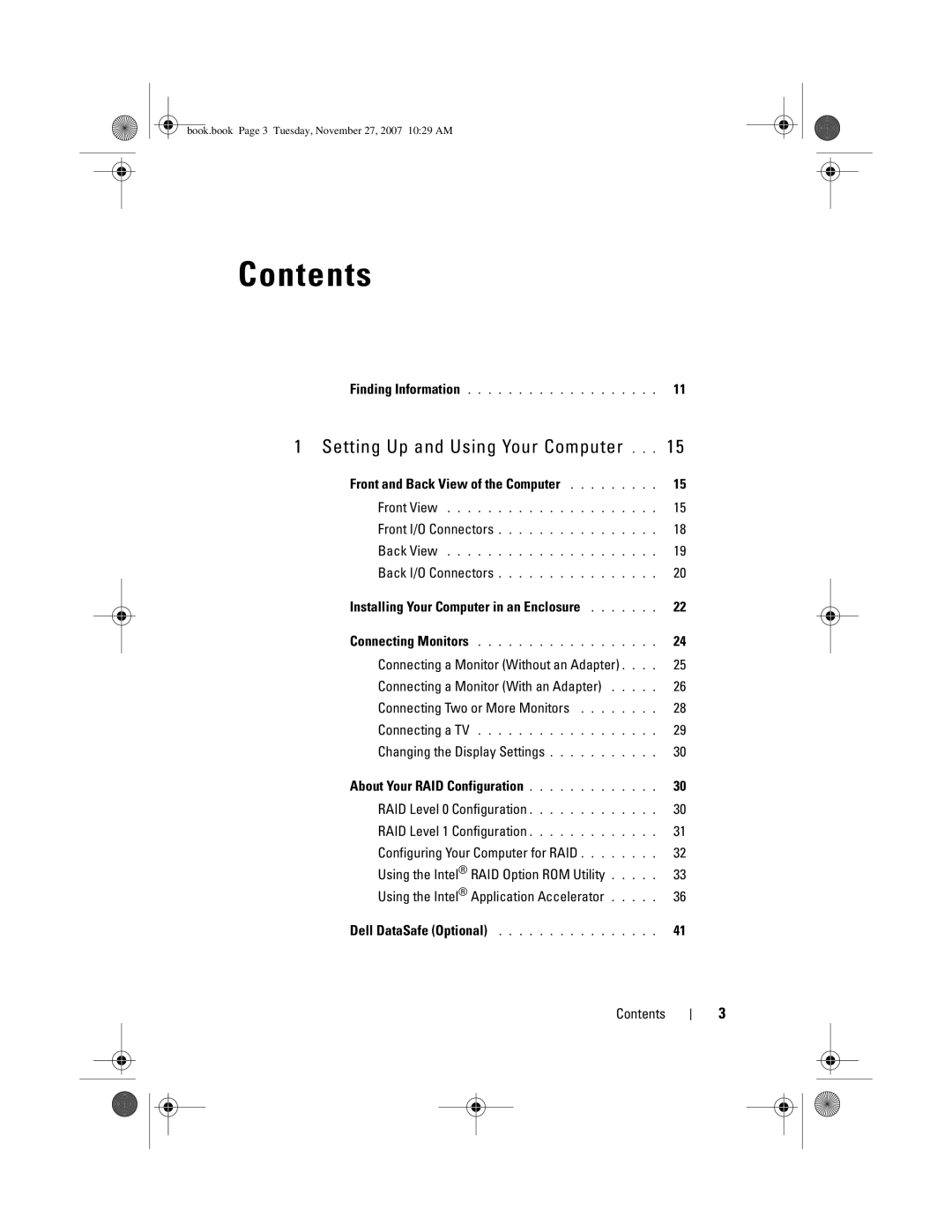 Dell DC01L, GX404 owner manual Contents 