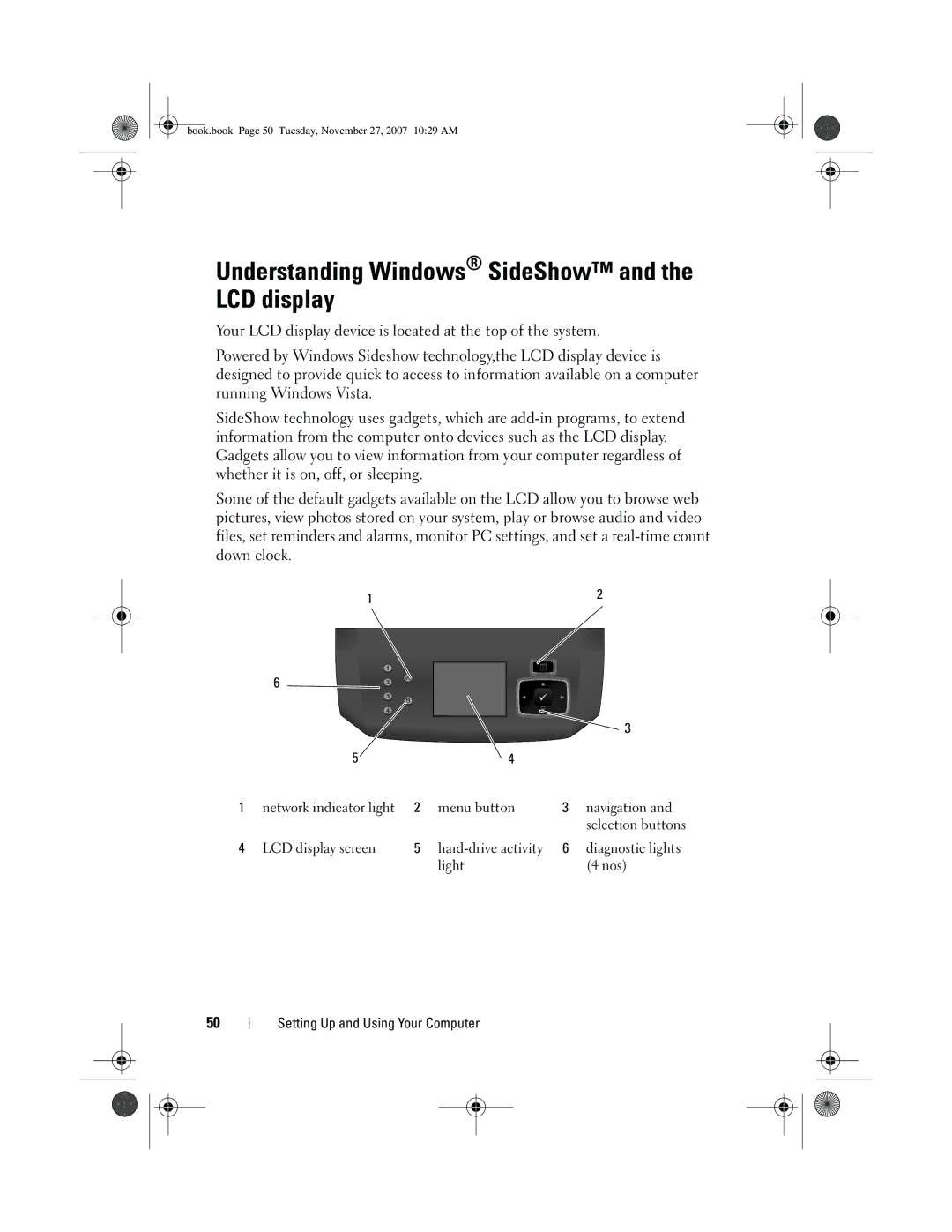 Dell GX404, DC01L owner manual Understanding Windows SideShow and the LCD display 