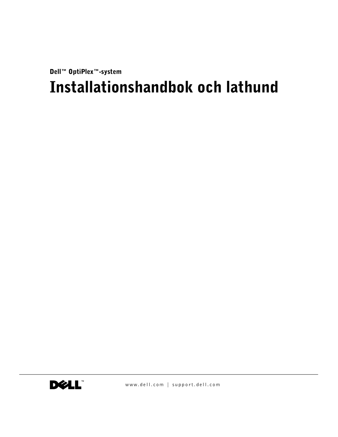 Dell GX50, 94CGN manual Installationshandbok och lathund 