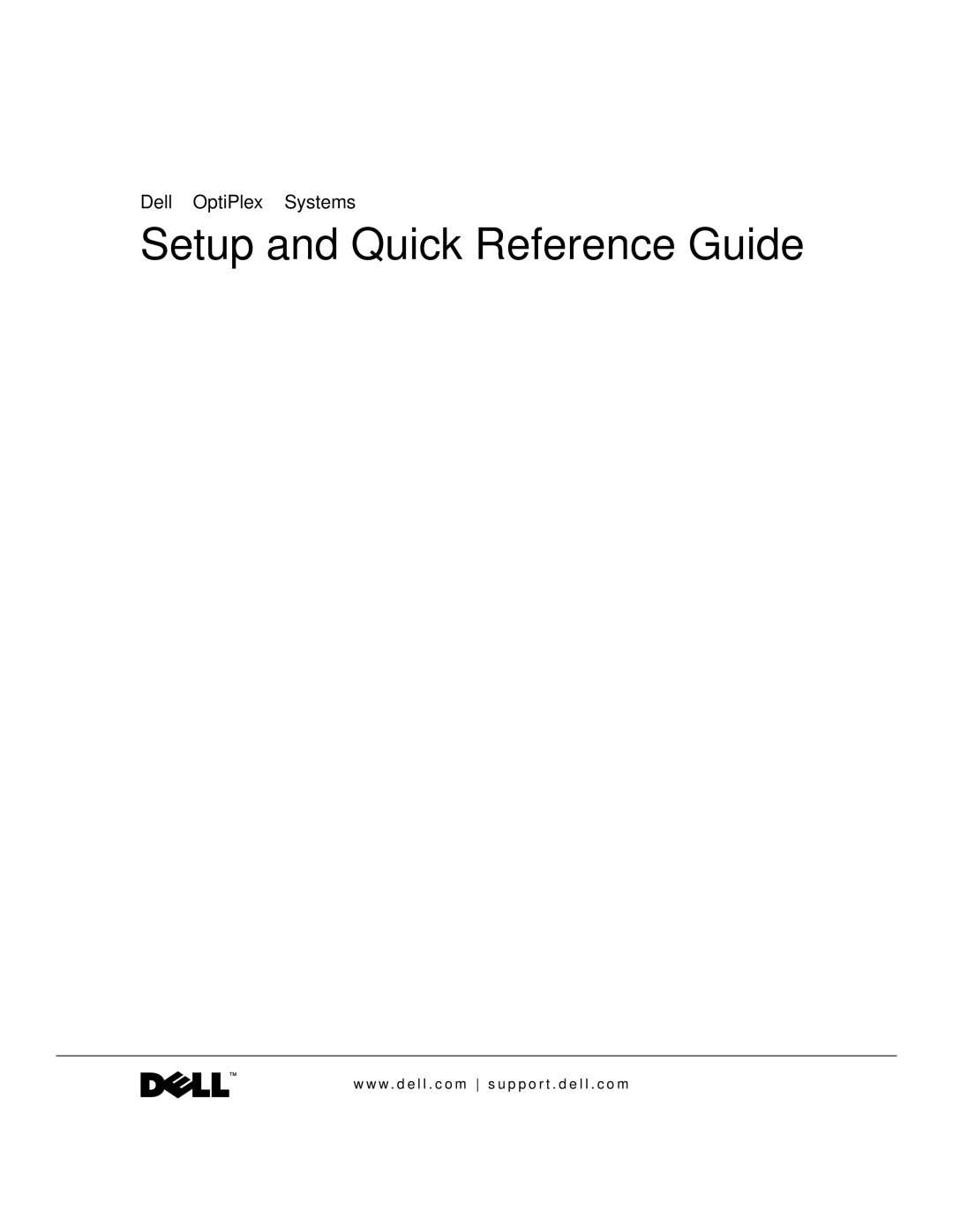 Dell GX50, 94CGN manual Setup and Quick Reference Guide 