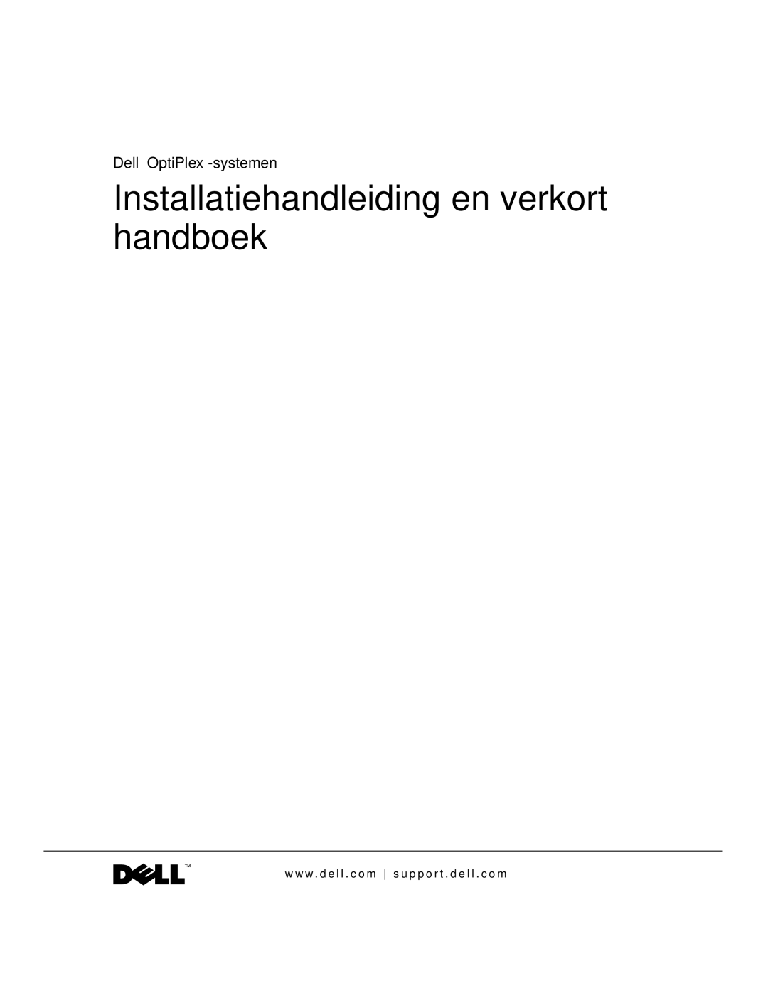 Dell GX50, 94CGN manual Installatiehandleiding en verkort handboek 