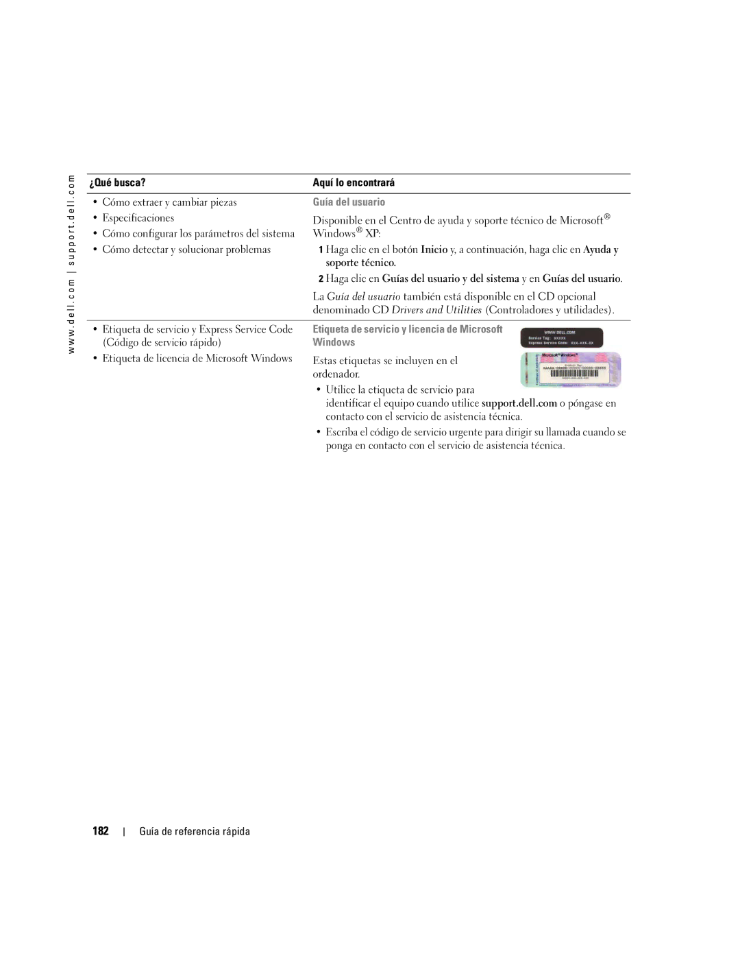 Dell GX520 manual 182 