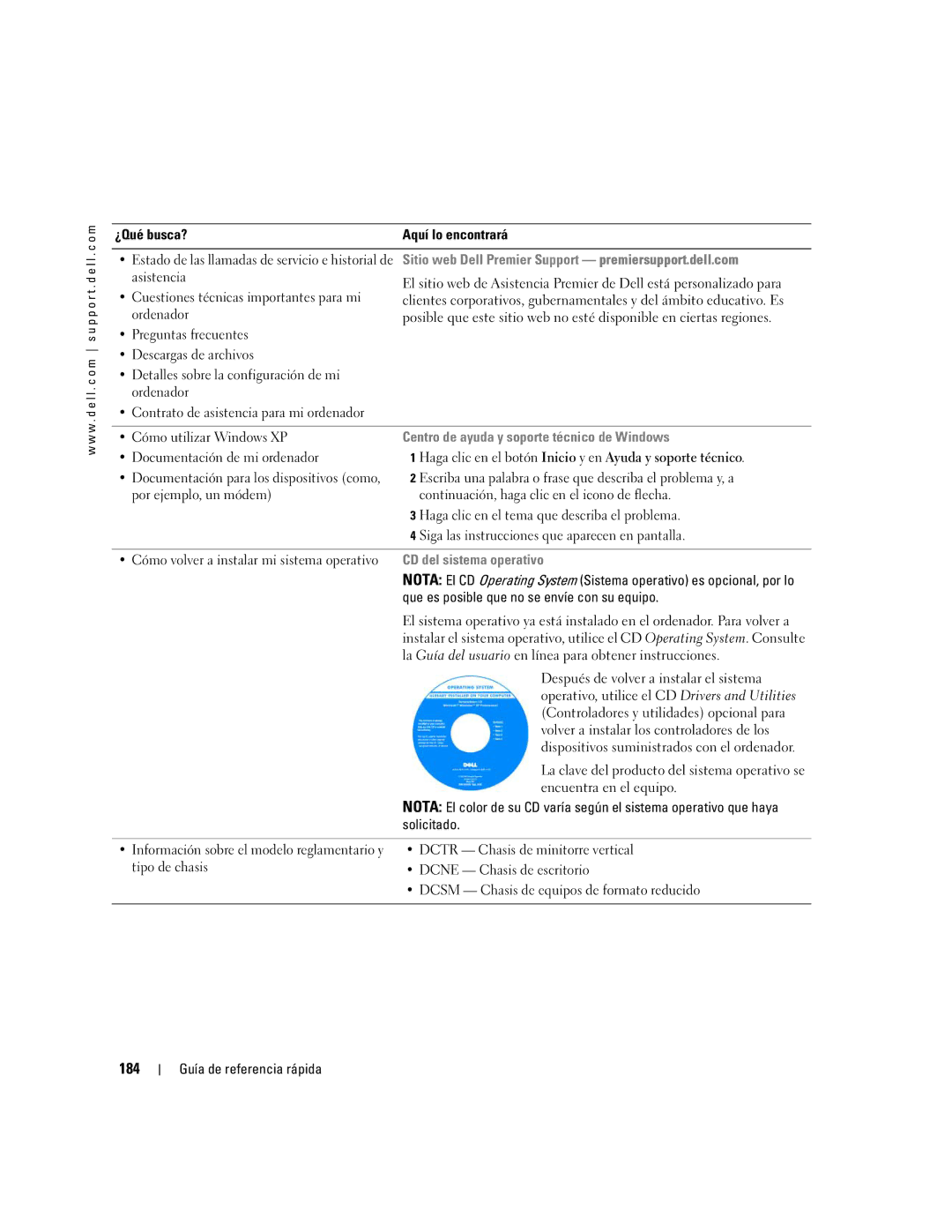 Dell GX520 manual 184 