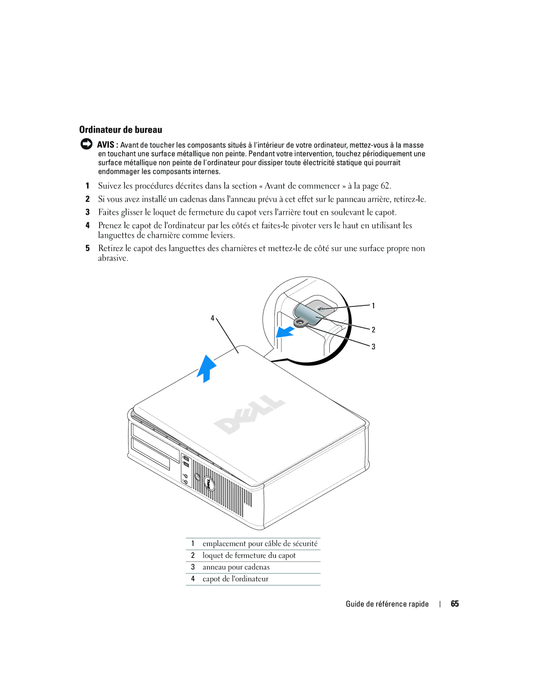 Dell GX520 manual Ordinateur de bureau 