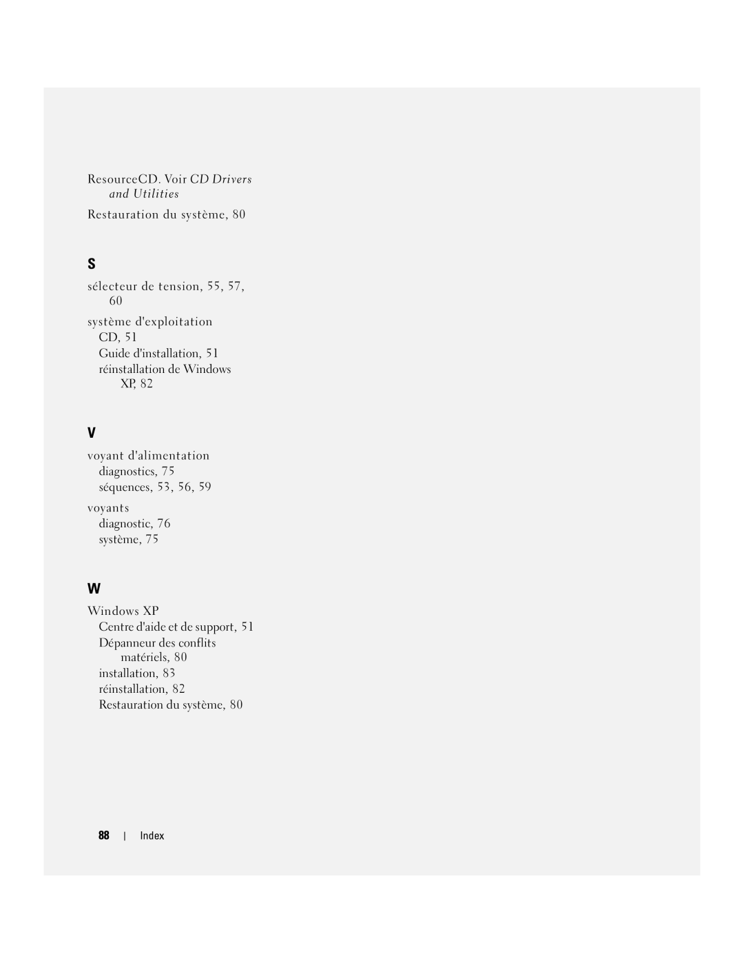 Dell GX520 manual Index 