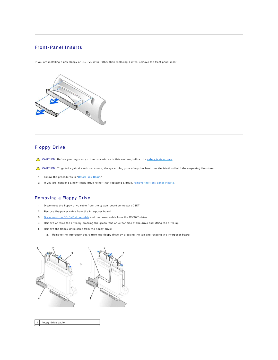 Dell GX60 manual Front-Panel Inserts 