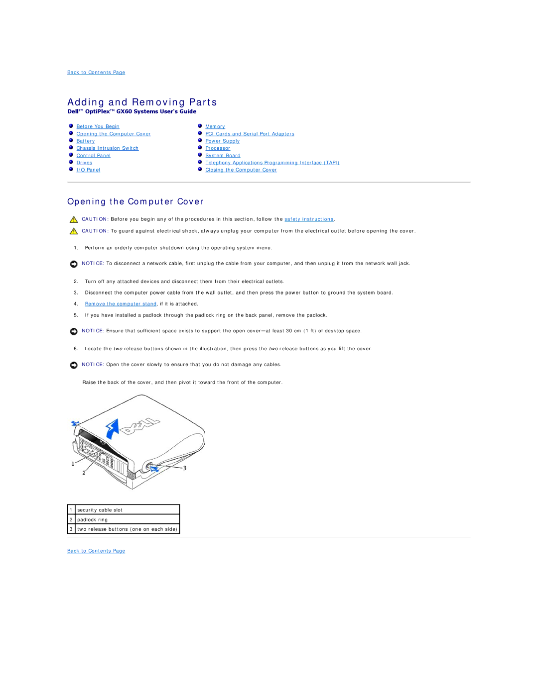 Dell GX60 manual Adding and Removing Parts 