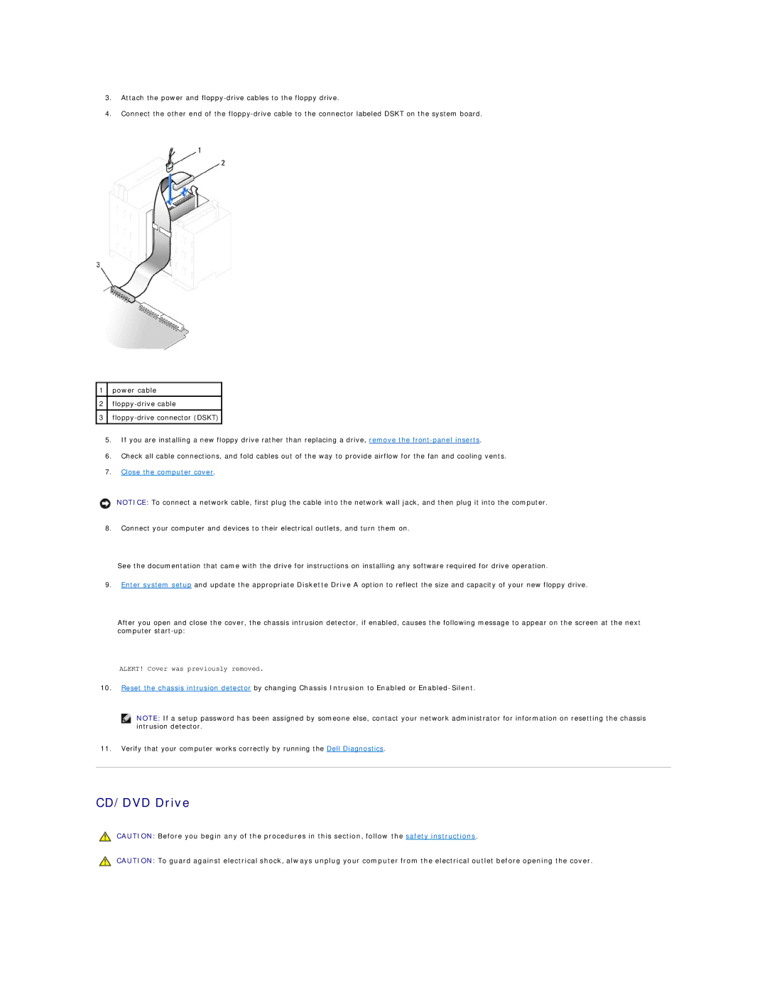 Dell GX60 manual CD/DVD Drive 