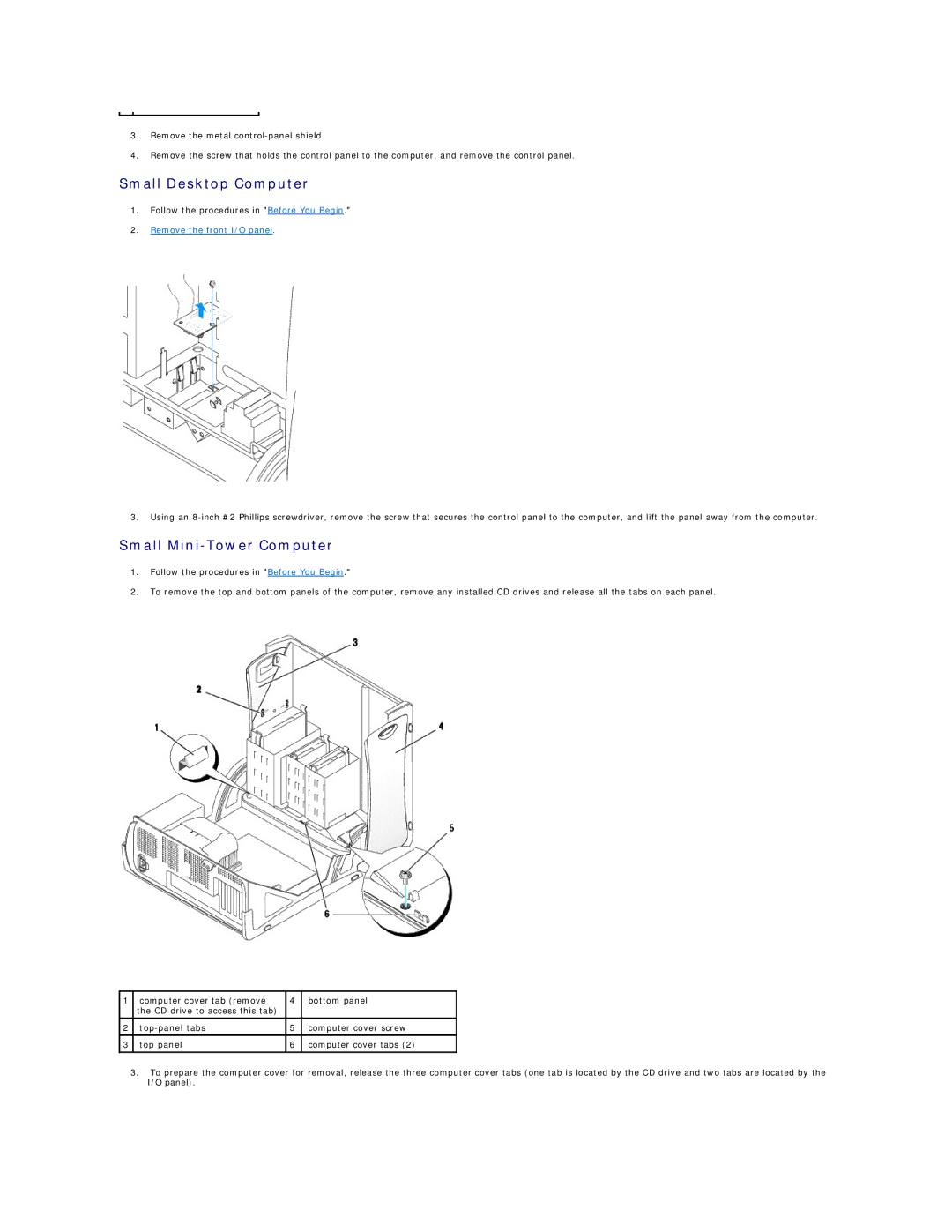 Dell GX60 manual Small Desktop Computer, Small Mini-Tower Computer 