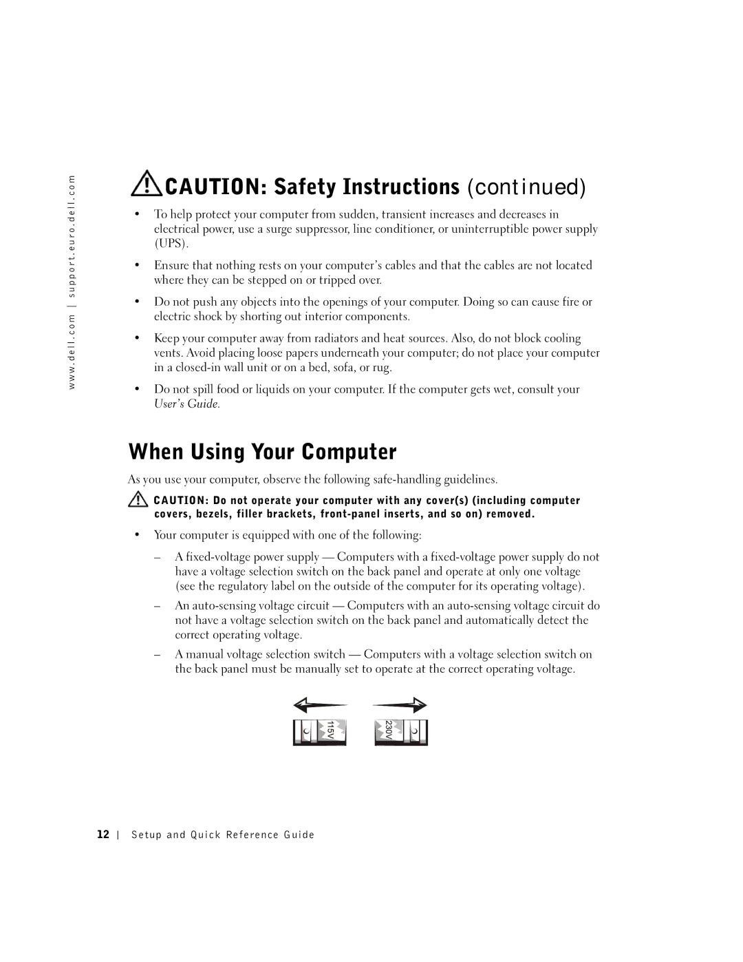 Dell GX60 manual When Using Your Computer 