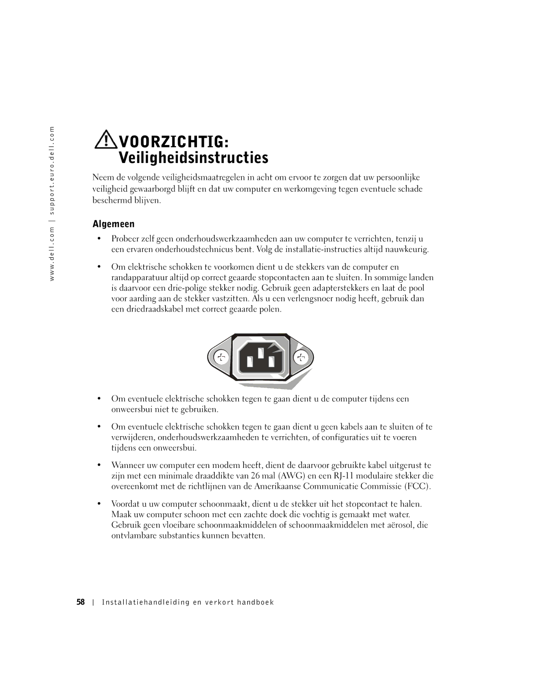 Dell GX60 manual Veiligheidsinstructies, Algemeen 