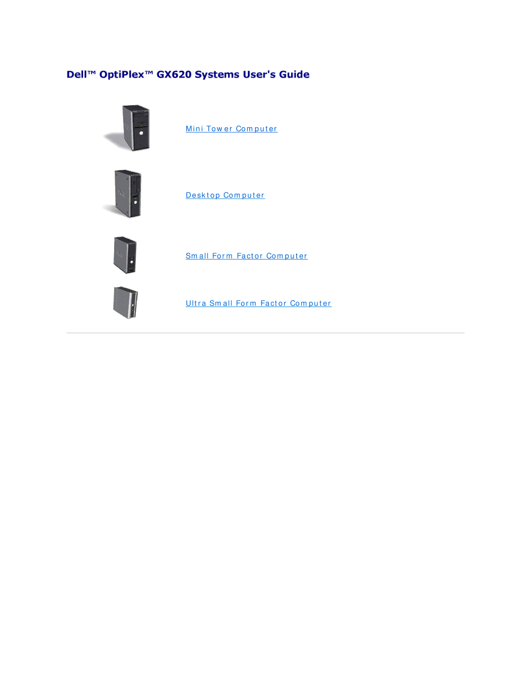 Dell OptiPlex? GX620 manual Dell OptiPlex GX620 Systems Users Guide 