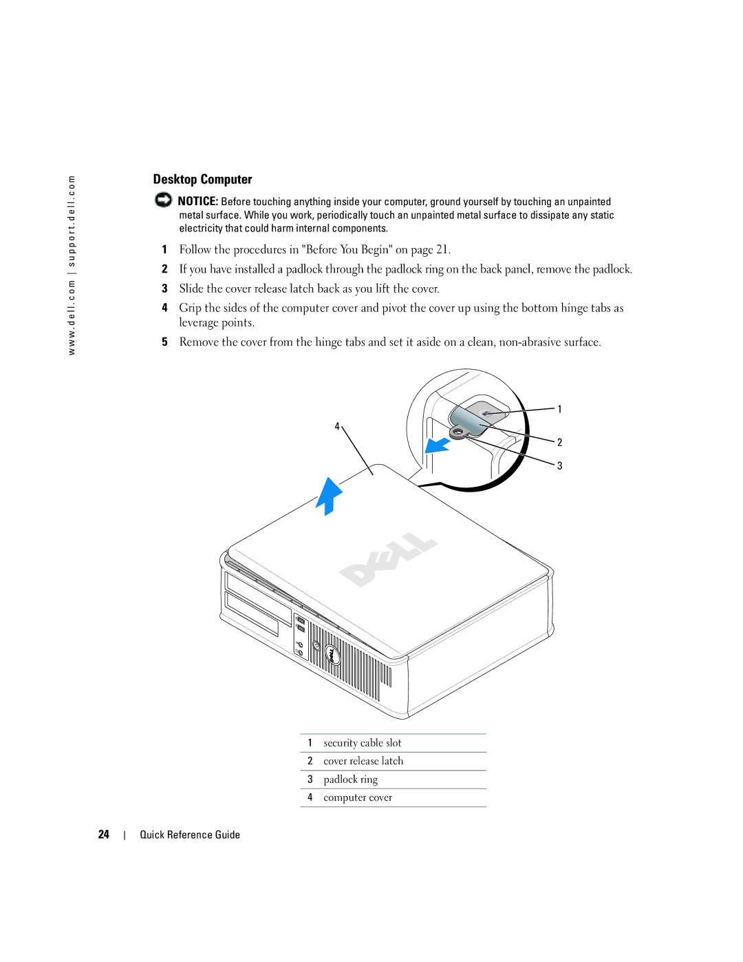 Dell GX620 manual Desktop Computer 