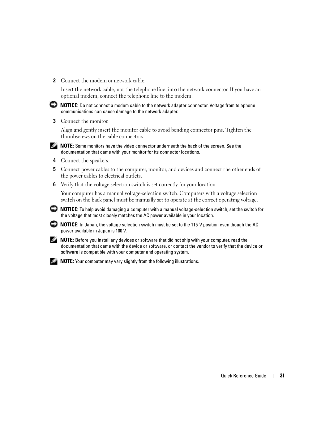 Dell GX620 manual Quick Reference Guide 