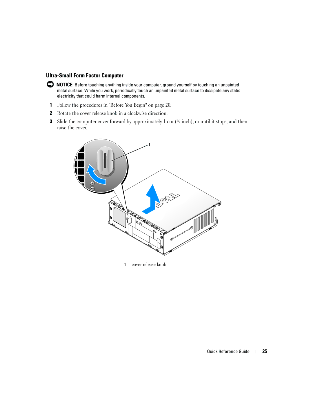 Dell GX620 manual Ultra-Small Form Factor Computer 